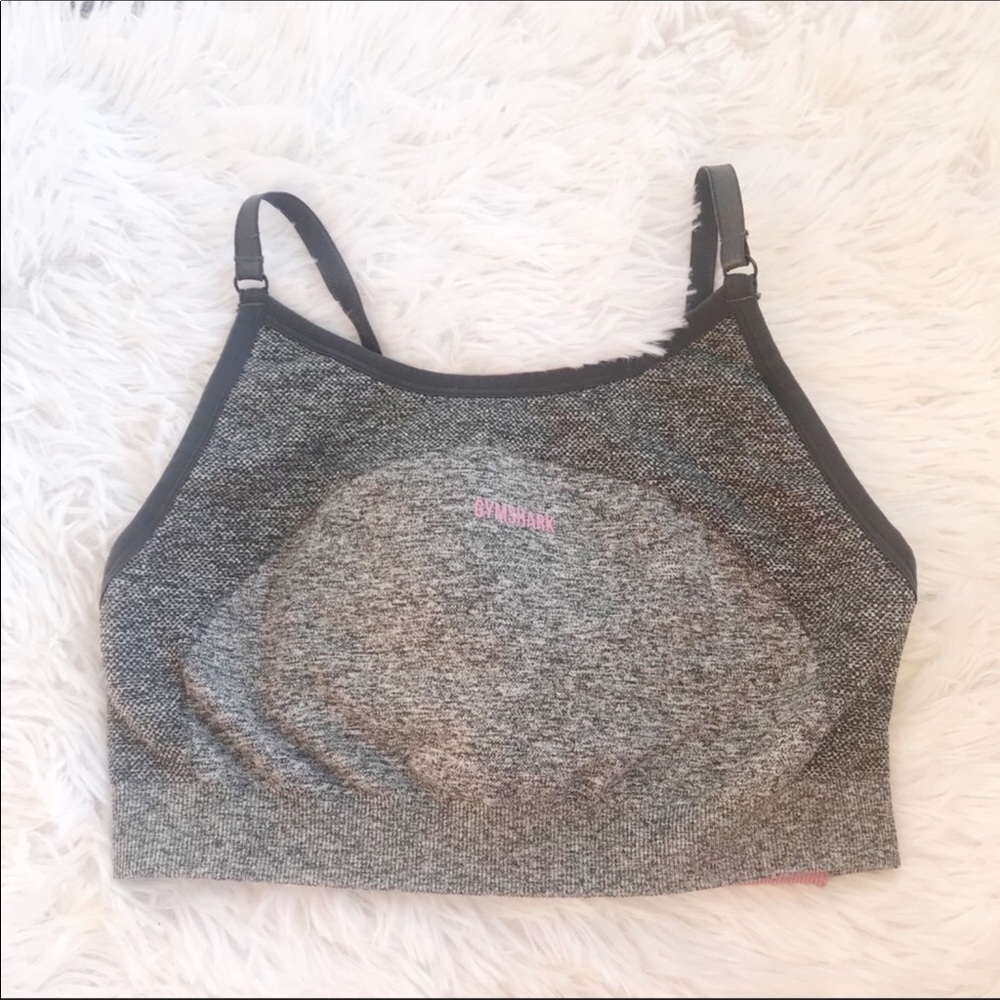Flex Sports Bra Gymshark XS Pink Grey Workout
